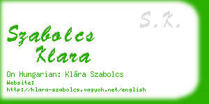 szabolcs klara business card