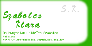 szabolcs klara business card